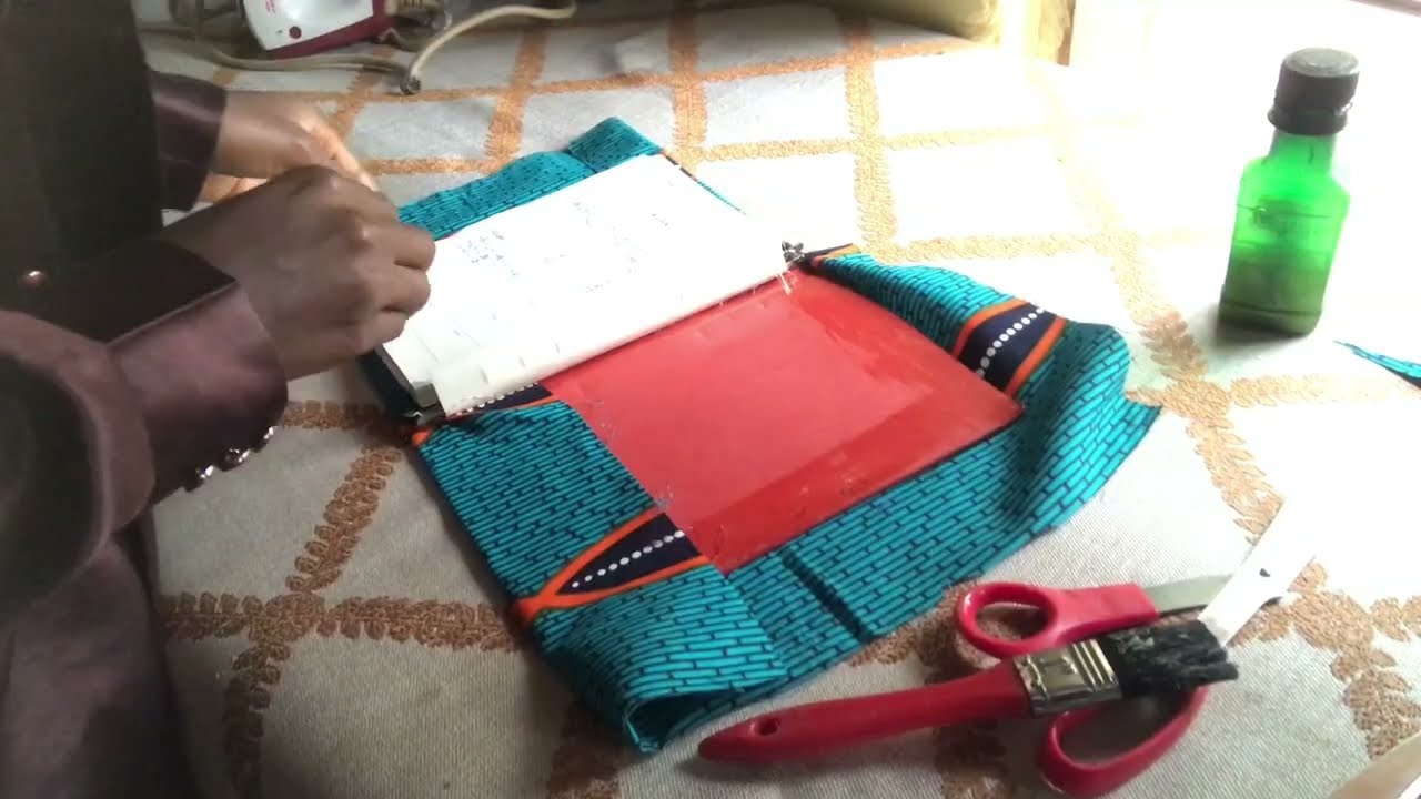 how to cover book with Ankara fabric/ Diy book cover very easy to make #diycrafts #bookcover