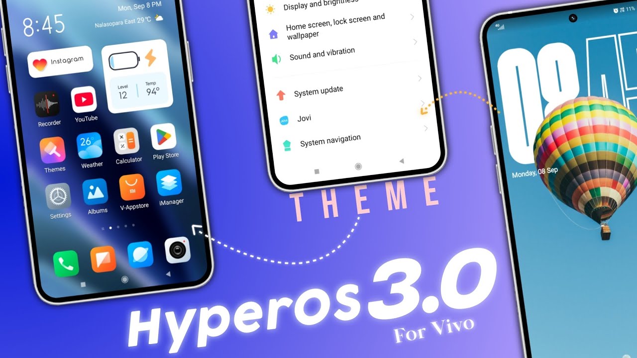 HyperOS 3.0 Theme For Vivo | Vivo Theme | Convert Vivo To HyperOS #android #hyperos #xiaomi