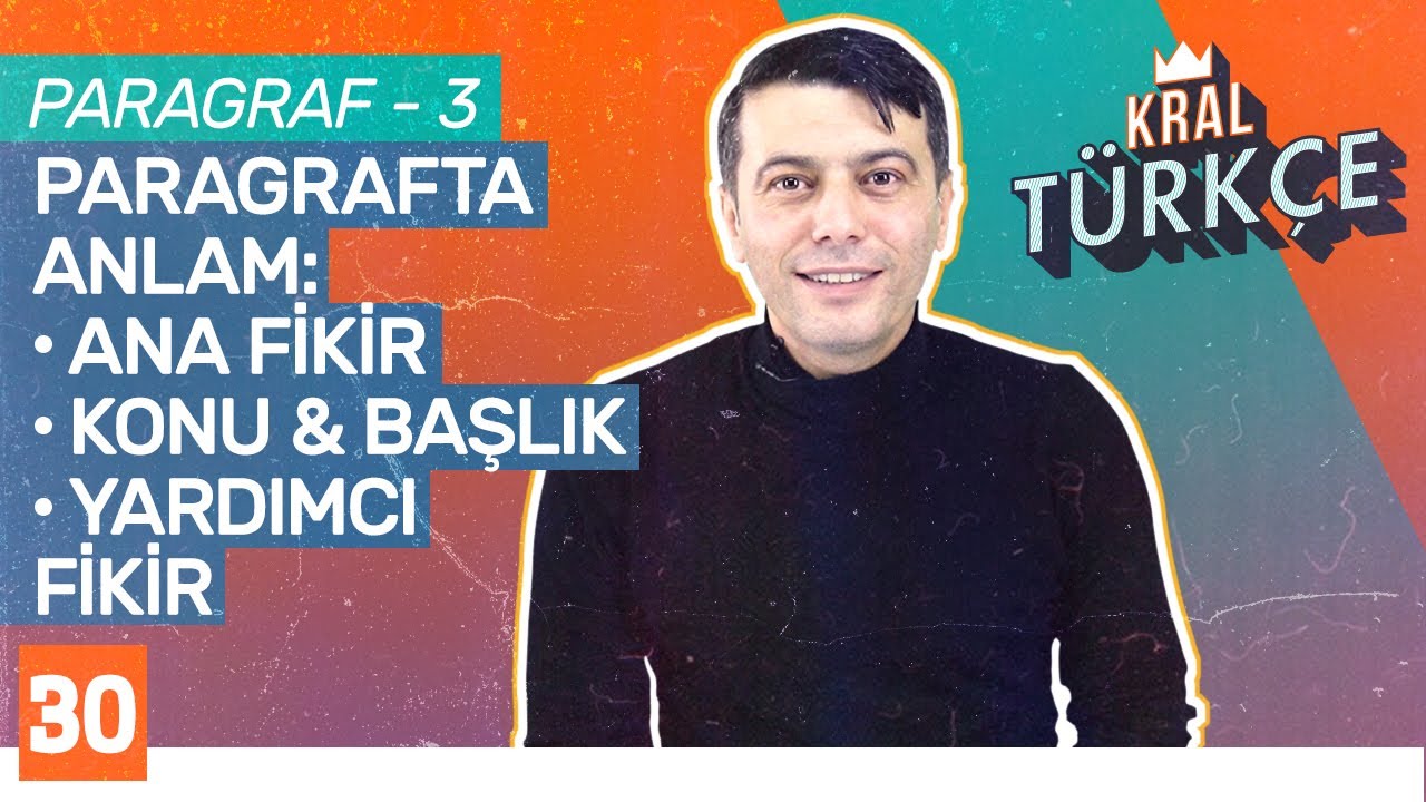 8. Sınıf Paragraf 3 – Paragrafta Anlam: Ana Düşünce, Yardımcı Düşünce, Konu, Başlık | Türkçe #30