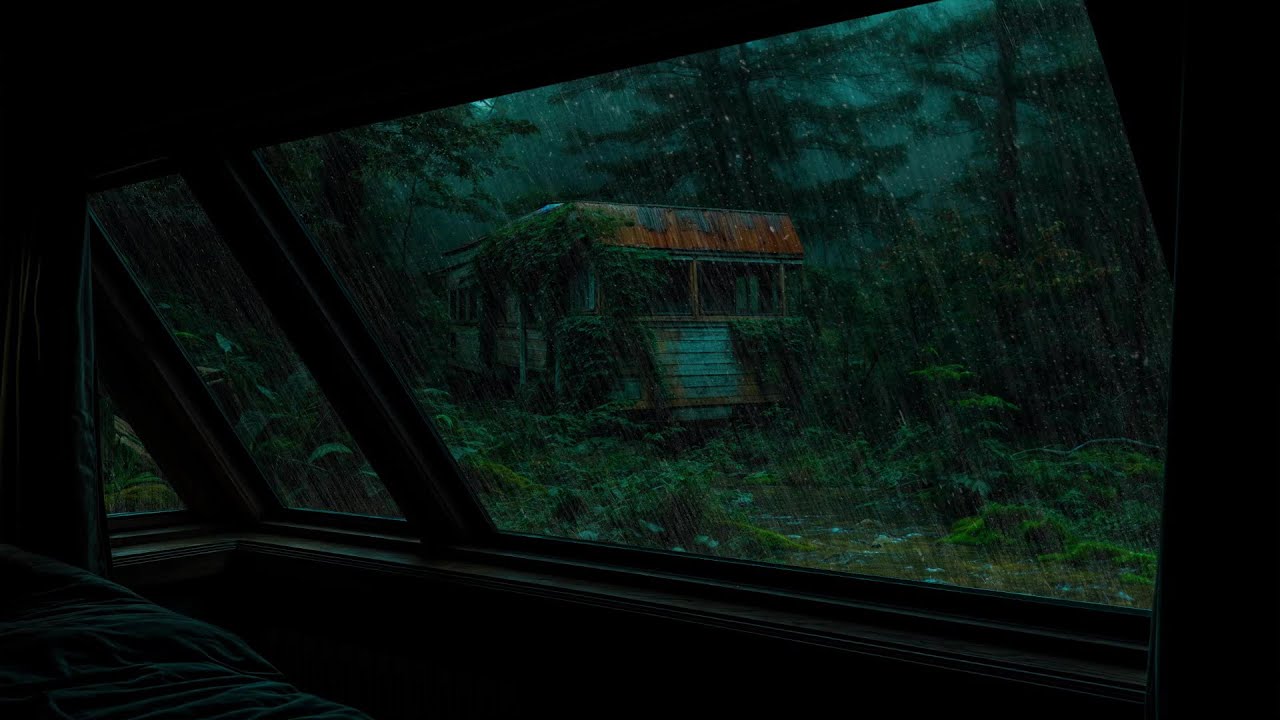Rain Tapping on an Open Window at Night 🌧️ | Sleep & Relax