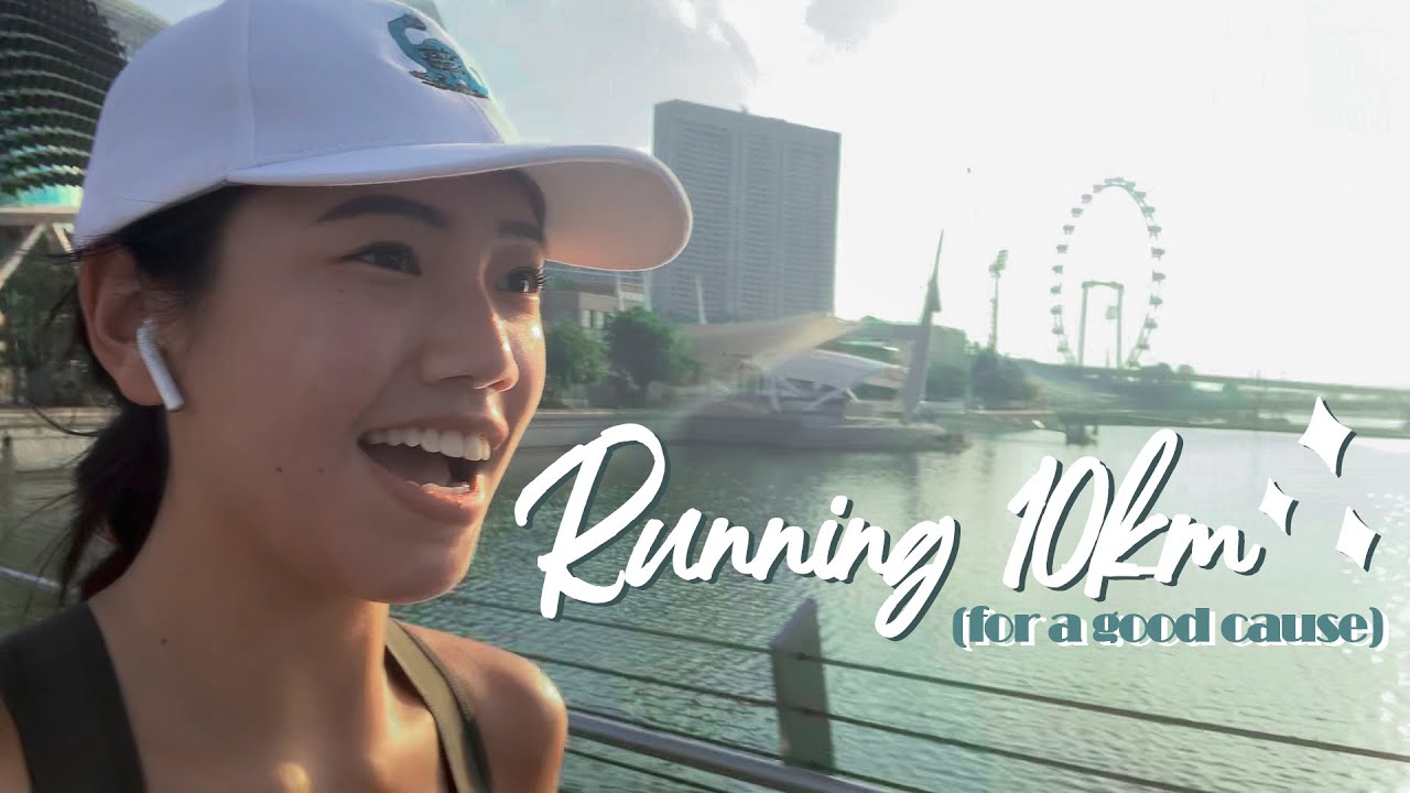 Running 10km for a fundraiser in 32°C Singapore heat 🥵  *lol struggle*