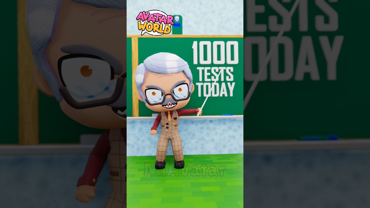 When TESTS at School 🤣 Avatar World Meme #memes #funny #animation #avatarworld #shorts