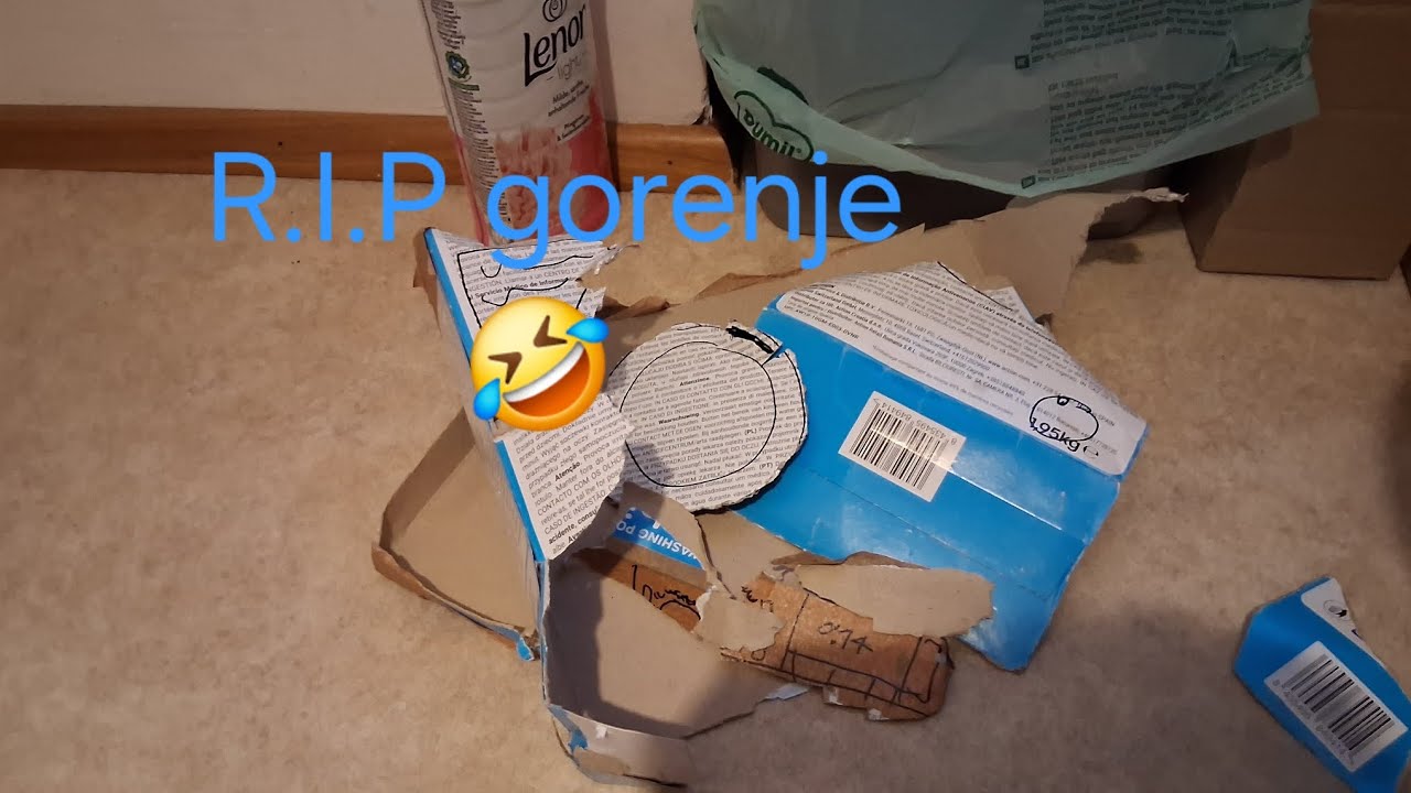 Cardboard gorenje washer destruction 