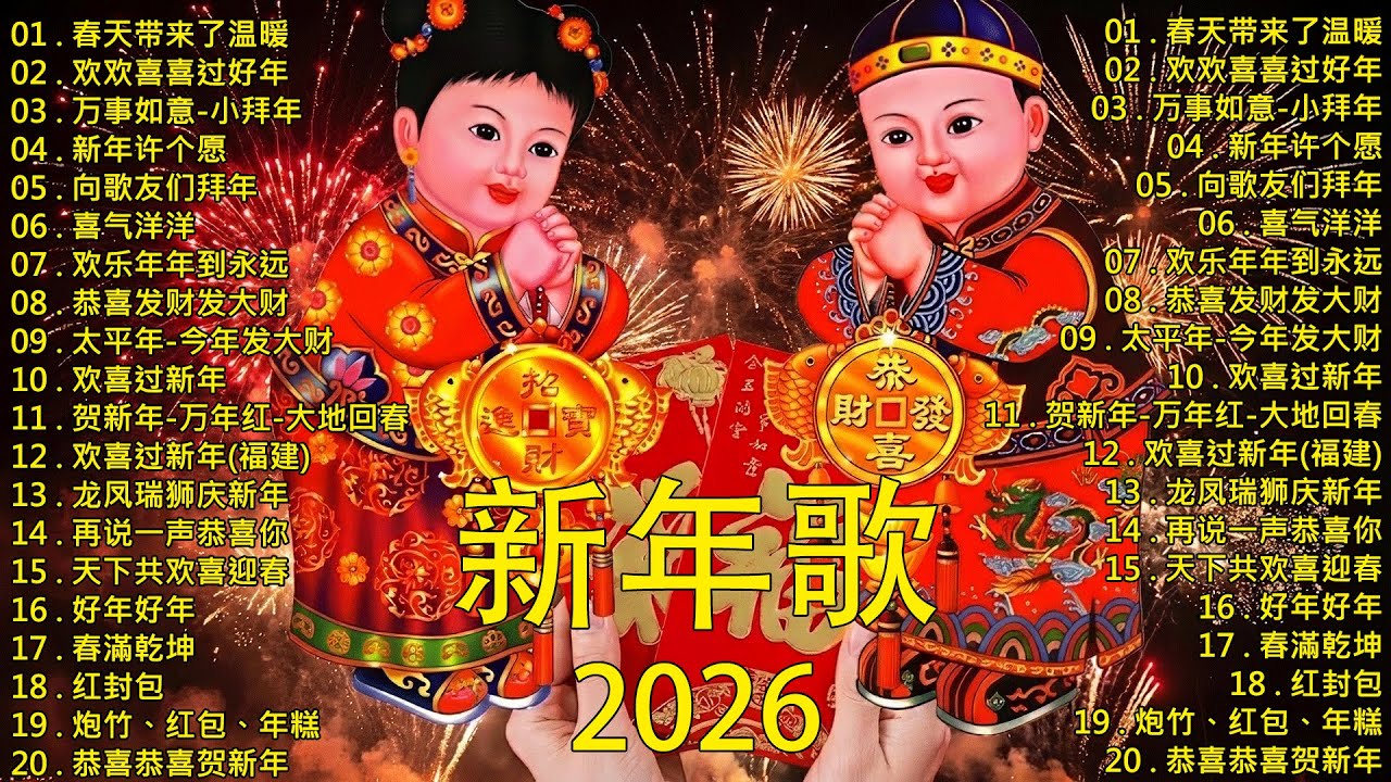2026新年歌 恭喜发财 萬事如意🧧【CNY】新年群星传统贺岁专辑🏆No.1《傳統》🏮賀歲金曲🍊新年歌大合集 年年少不了