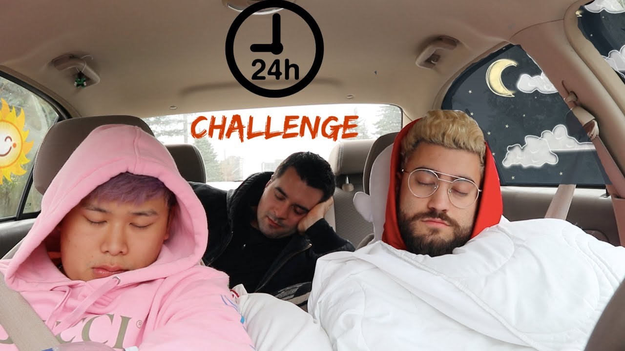 24 HOURS OVERNIGHT CHALLENGE IN MY CAR W/ DAVIDPARODY