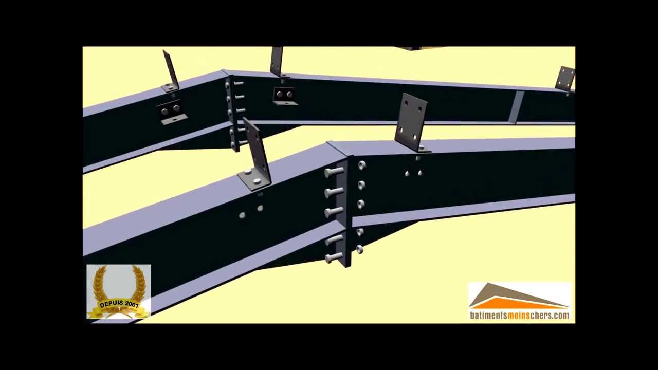 Montage de la structure et de la couverture du bâtiment