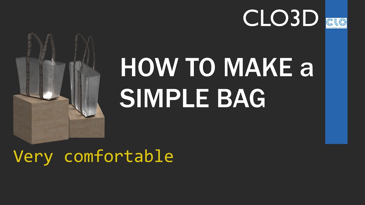 simple bag pattern with CLO3D and perfect Render