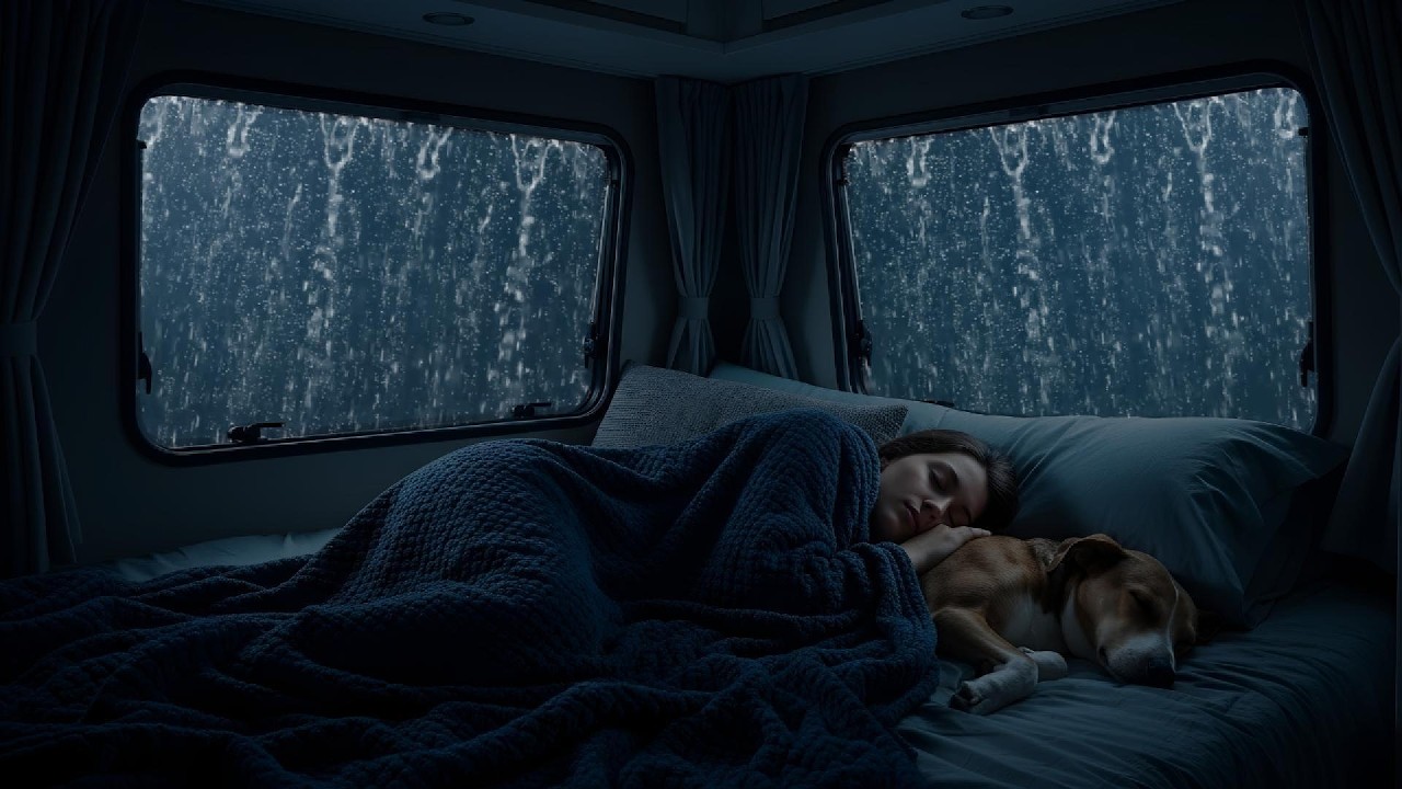 Safe Space Inside a Car with Heavy Rainstorm | Deep Sleep & Insomnia Relief Sounds