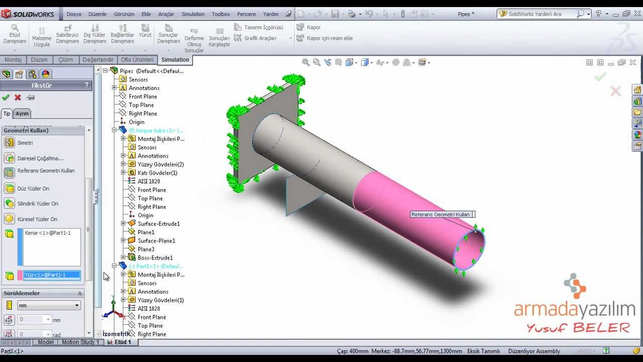 SolidWorks Simulation - Edge Weld Connector