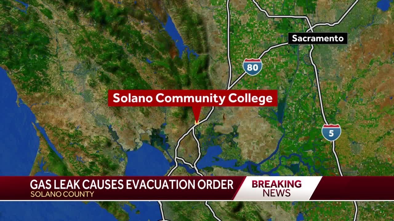 Solano Community College Fairfield campus evacuated due to gas leak
