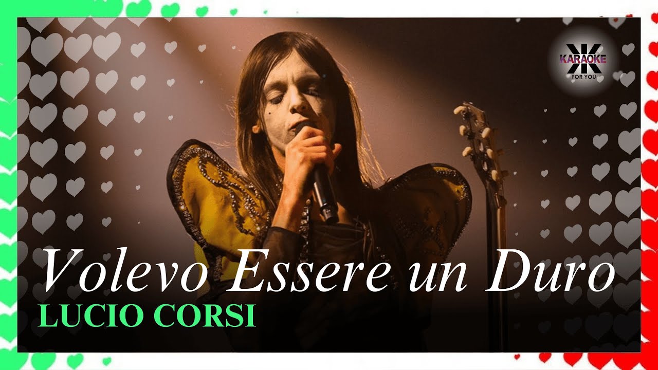 Volevo Essere Un Duro - Lucio Corsi - KARAOKE (with backing vocals)