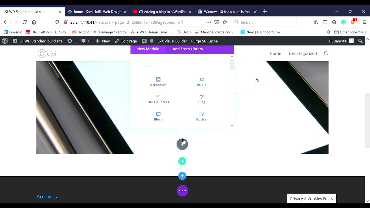 A tour of the WordPress Divi visual builder