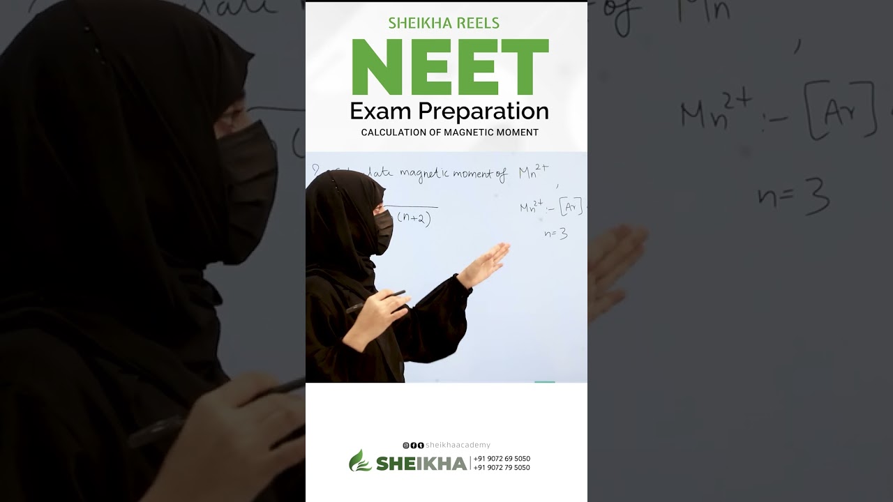 calculations of magnetic moment |sheikha Reels #neetmalayalam