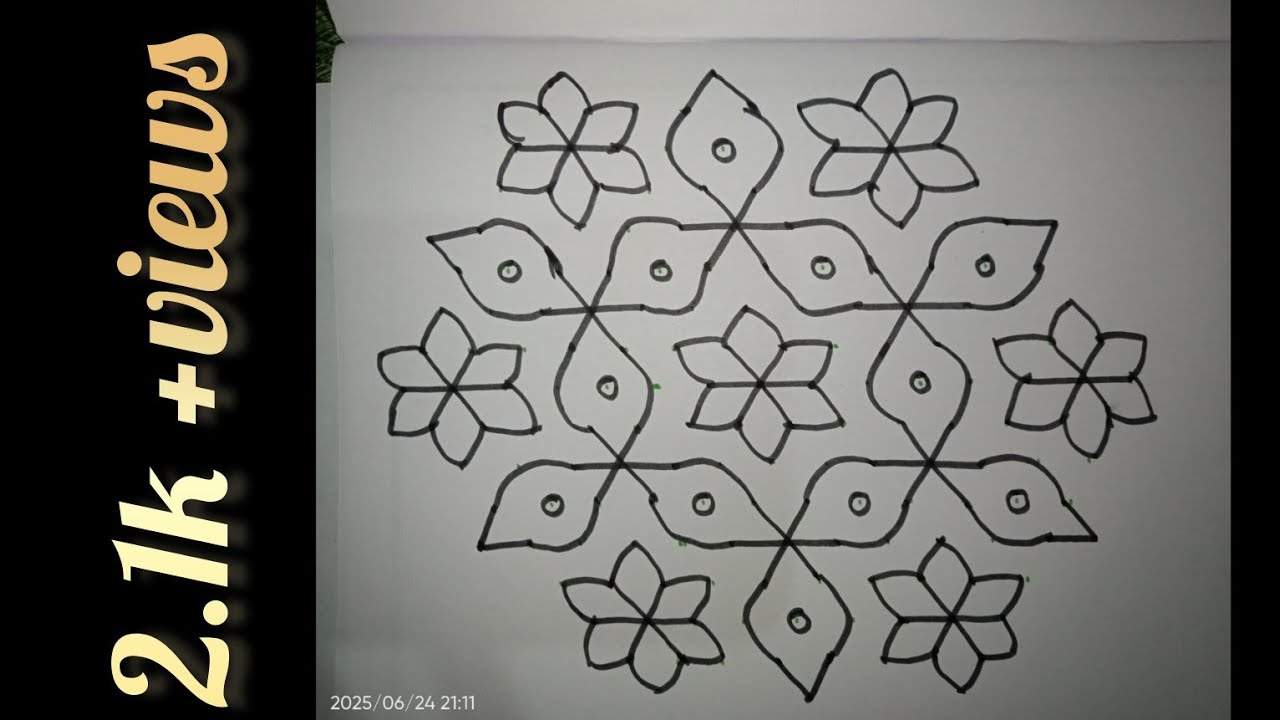 Simple Rangoli with 15-8 dots #simple #rangoli #viralvideo #shorts #video #shortvideo #shortsfeed