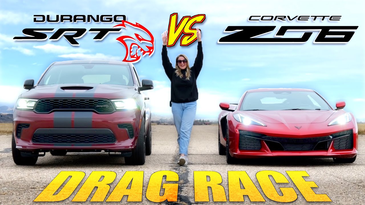Dodge Durango Hellcat против Chevy Corvette Z06: Неожиданно напряженная гонка на скорость, котору...