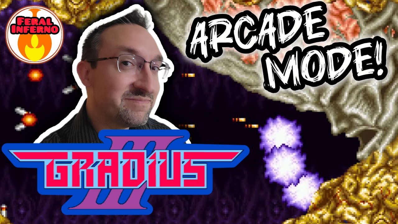 Gradius III Arcade Mode on Super Nintendo