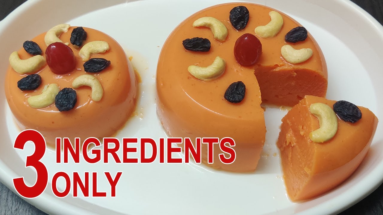 PAPAYA PUDDING | പപ്പായ പുഡ്ഡിംഗ് ഇത്ര എളുപ്പമോ! | ONLY 3  INGREDIENTS | NO COOKING | EASY AND TASTY