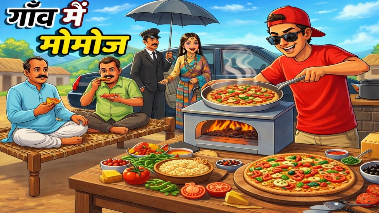 लालची मोमोज वाला । Gaanv me momoj | hindi kahani | bedtime stories | motivational story 