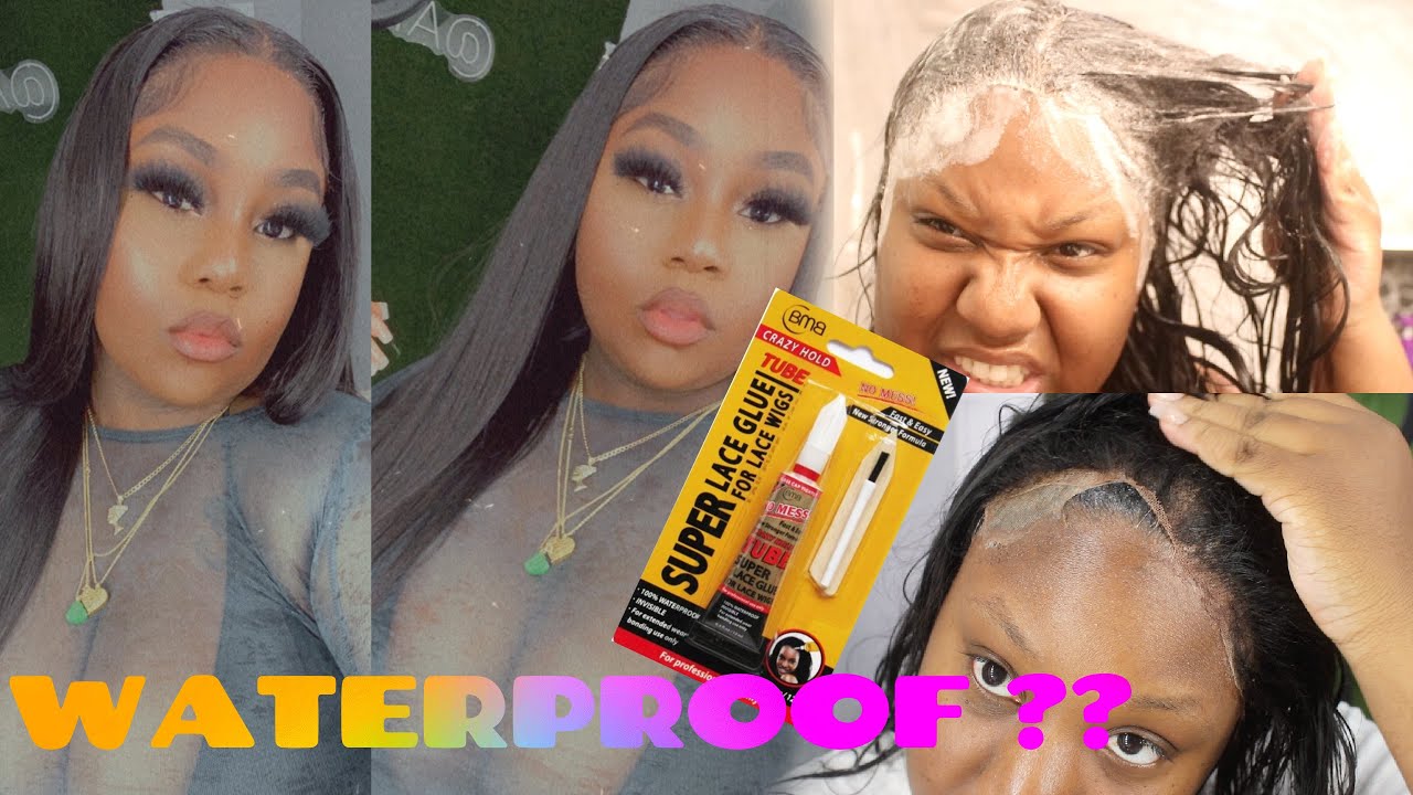 IS IT WATERPROOF??😳 INSTALL AND WATER TEST || BMB CRAZY HOLD GLUE || ALI GRACE