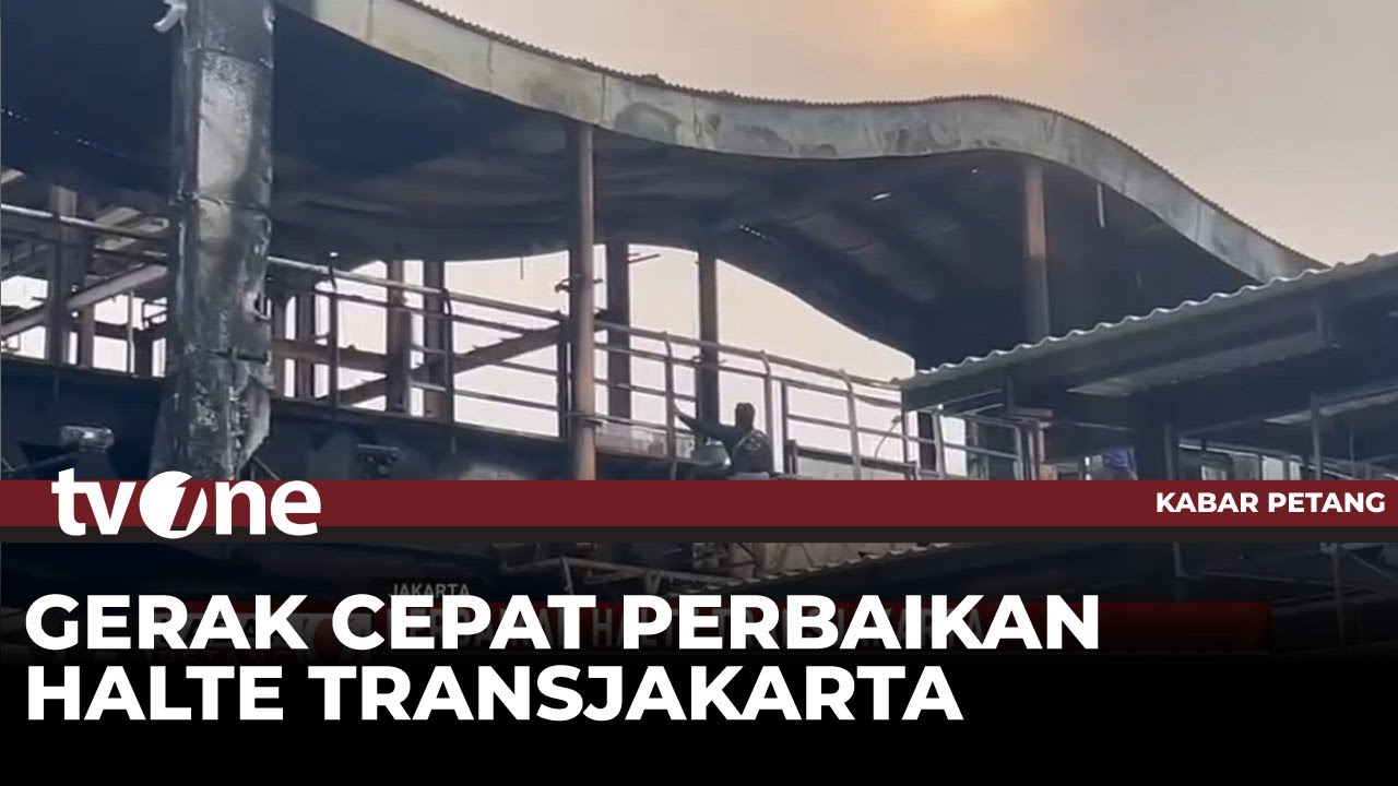 Perbaikan Halte Transjakarta Senen Terus Dikebut | Kabar Petang tvOne