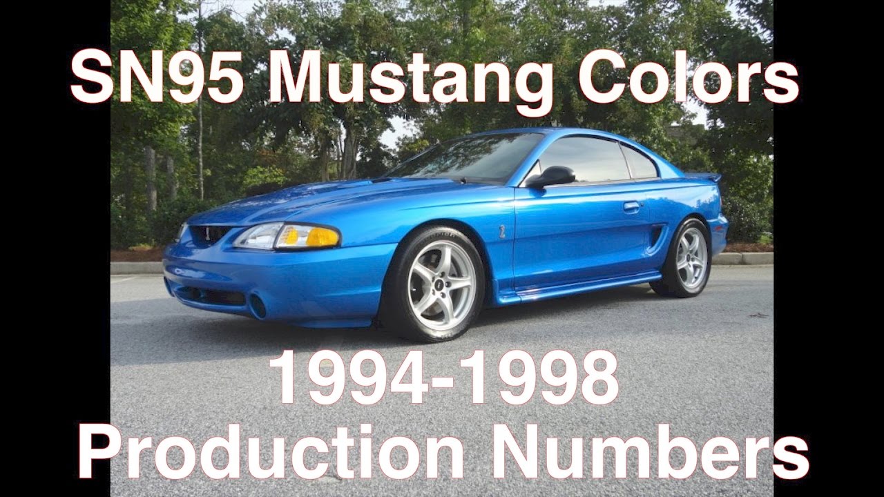 1994-1998 Mustang Colors & Production Numbers