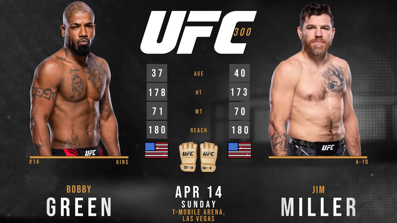 BOBBY GREEN vs JIM MILLER Full Fight UFC 300