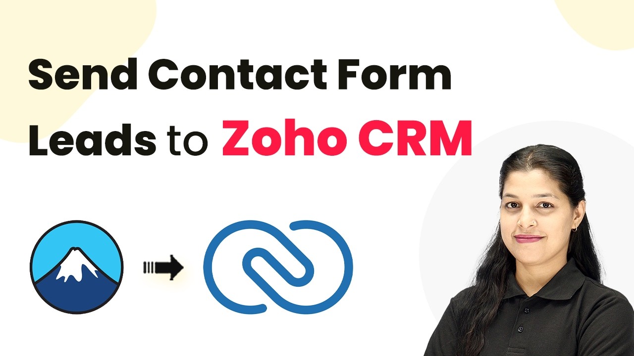 Automatically Send Contact Form Leads to Zoho CRM
