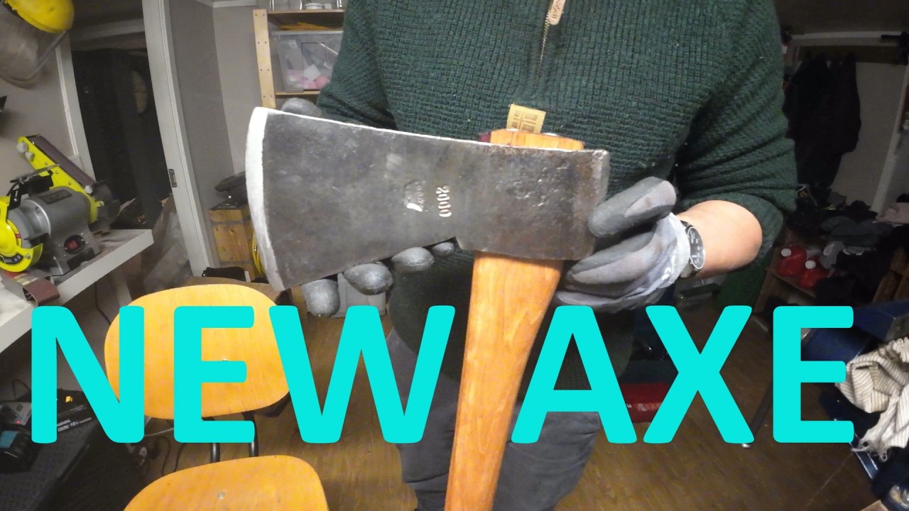 Replacing handle on my new swedish axe.