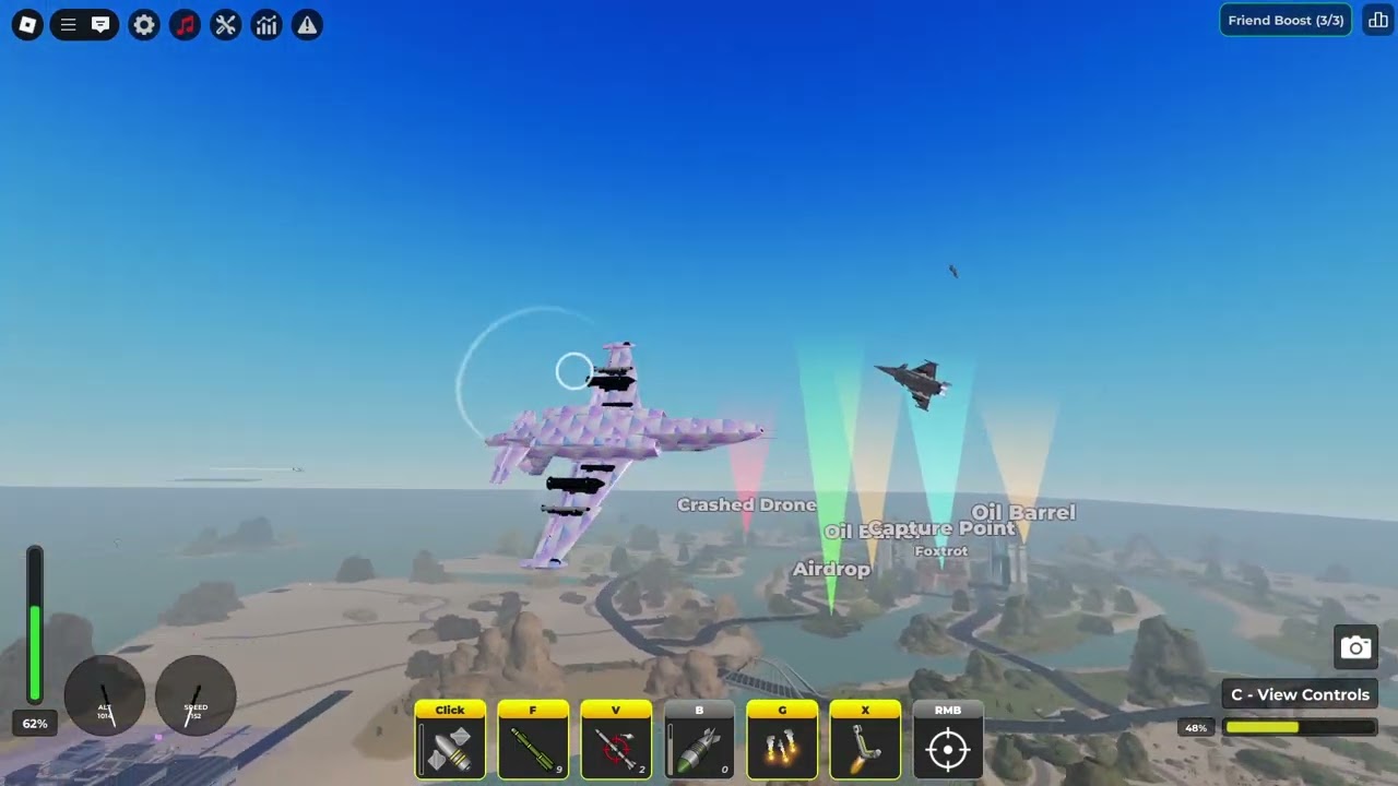 Destroying server with the SU-25 FrogFoot [War Tycoon]