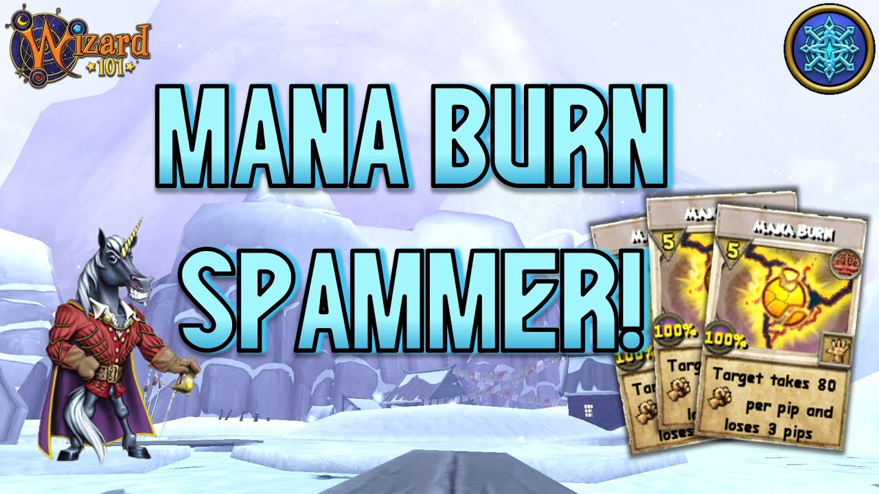 Wizard101: MAX ICE PvP (140): Destroying A Mana Burn SPAMMER!