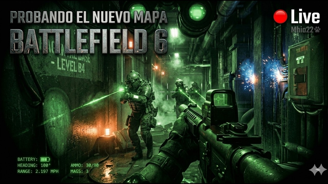 🔴🔥 PROBANDO EL NUEVO MAPA NOCTURNO: NIGHTFALL | BATTLEFIELD 6 | 🐾 Mhia22 🐾