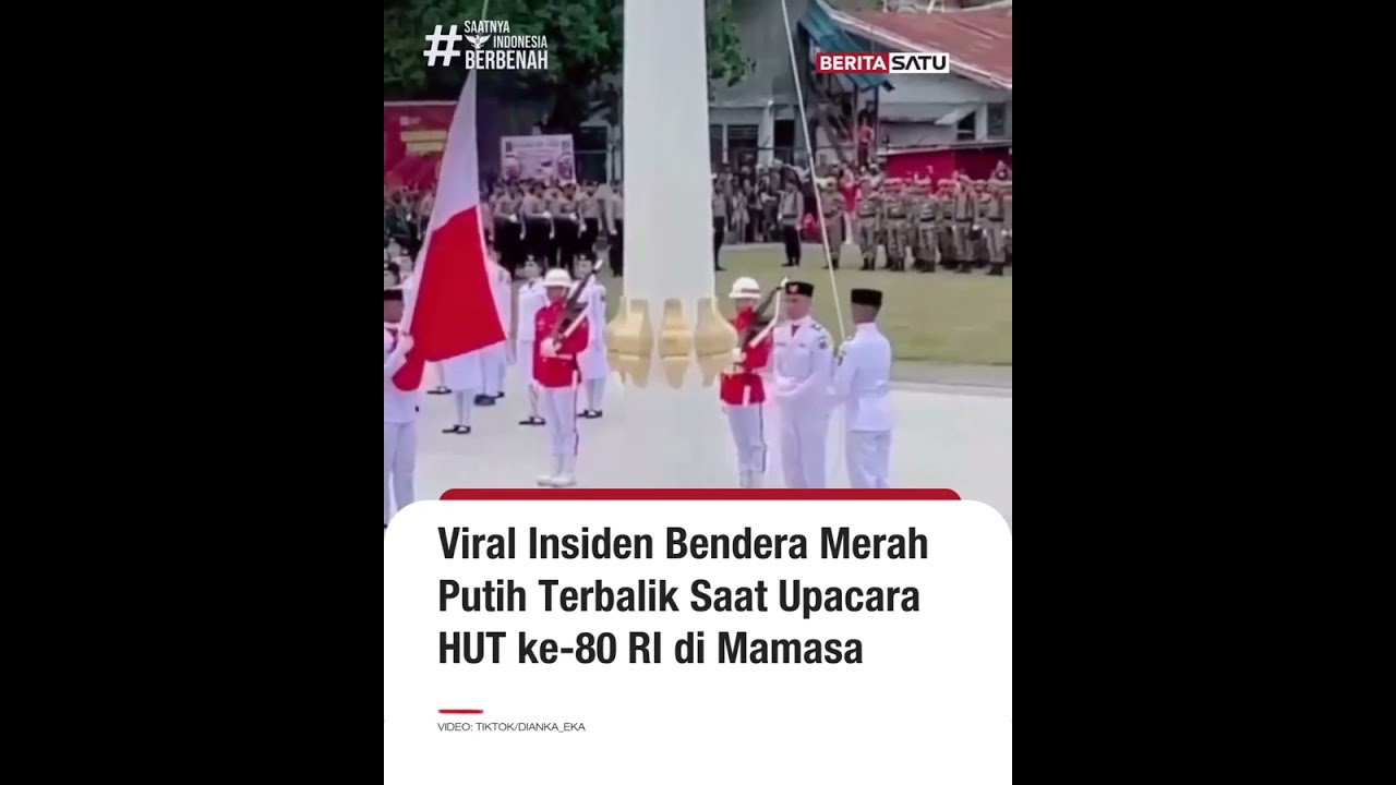 TEGANG! Insiden Pengibaran Bendera Terjadi di Lapangan Kondosapata, Sulawesi Barat #beritasatu