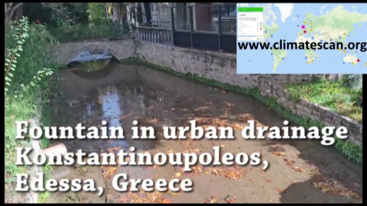 Fountain in Urban Drainage Konstantinoupoleos, Edessa, Greece