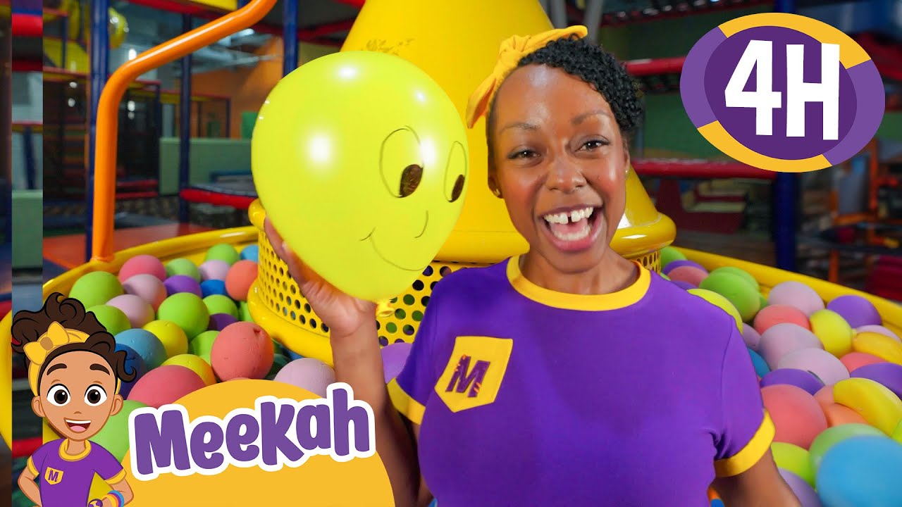 Ball Blaster Fun and Balloon Adventures with Meekah! | 4 HR OF MEEKAH! | Educational Videos for Kids