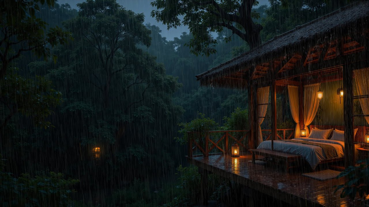 Успокаивающая Фортепианная Музыка Со Звуками Нежного Дождя — Уютная Музыка Для Сна, Снимающая Стр...