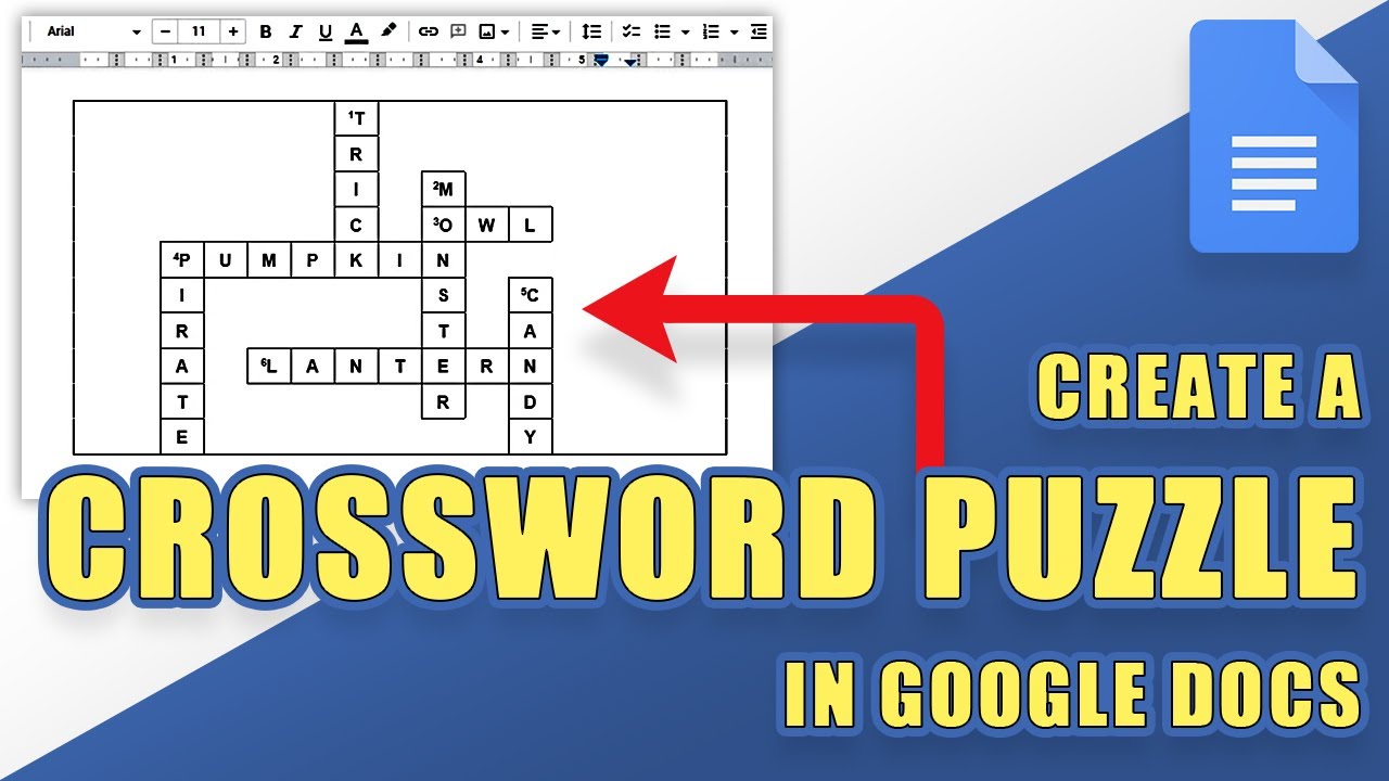 [TUTORIAL] Create a Printable CROSSWORD PUZZLE in Google Docs (Easy!)