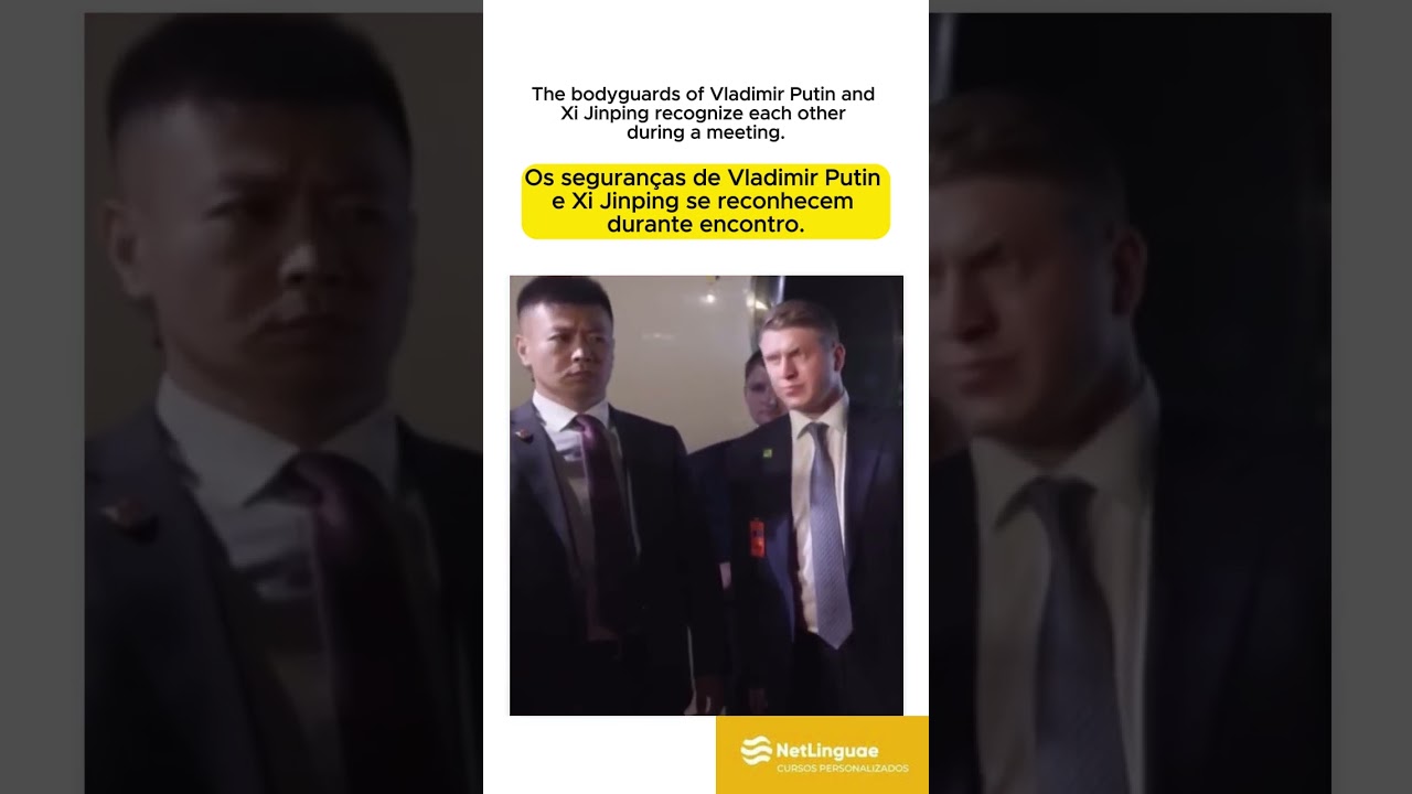 Os seguran&ccedil;as de Vladimir Putin e Xi Jinping se reconhecem durante encontro #seguran&ccedil;a #putin
