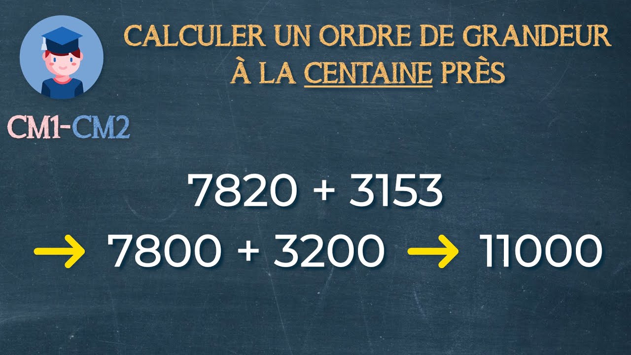 Calculer un ordre de grandeur à la centaine près - CM1 CM2 - Petits Savants