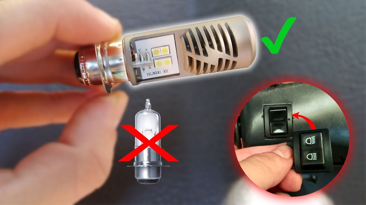 COMO CAMBIAR LÁMPARA HALÓGENA POR LED Y LLAVE DE ALTA/BAJA moto 110 - Juan B