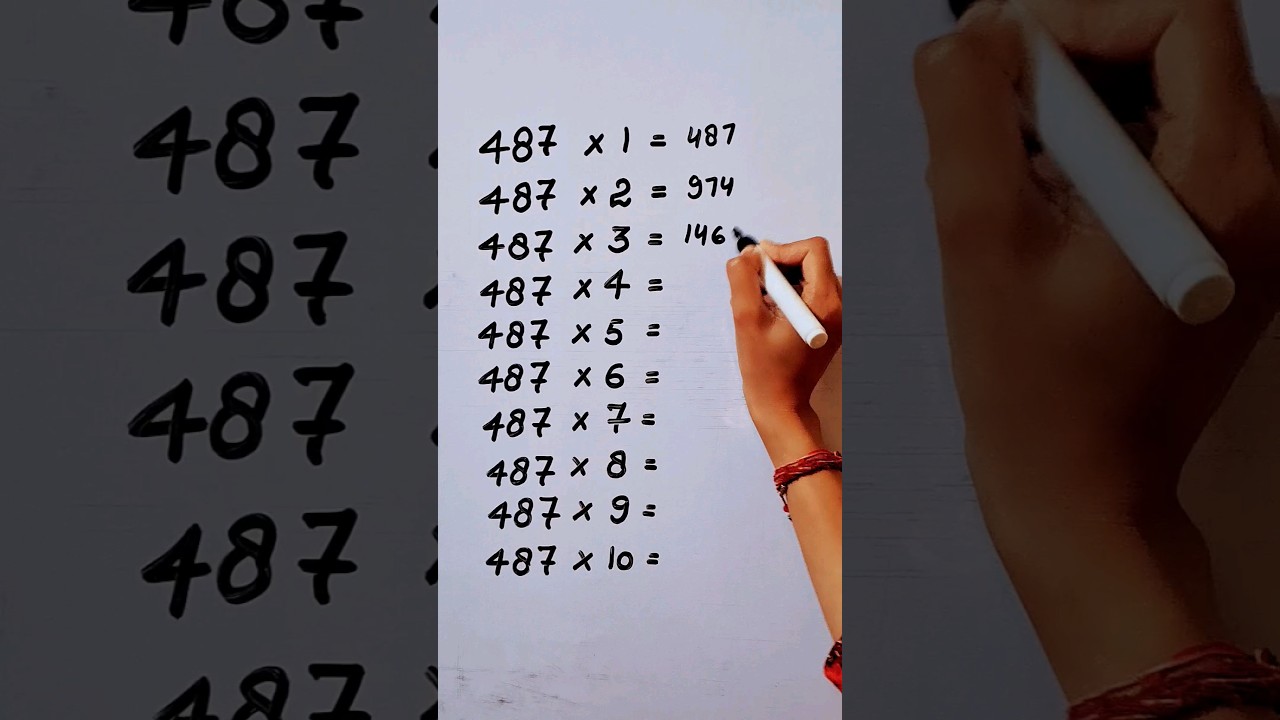 Write the Table of 487 in 19 second only..#maths #mathshack #mathstricks &lrm;@study_care0&nbsp;