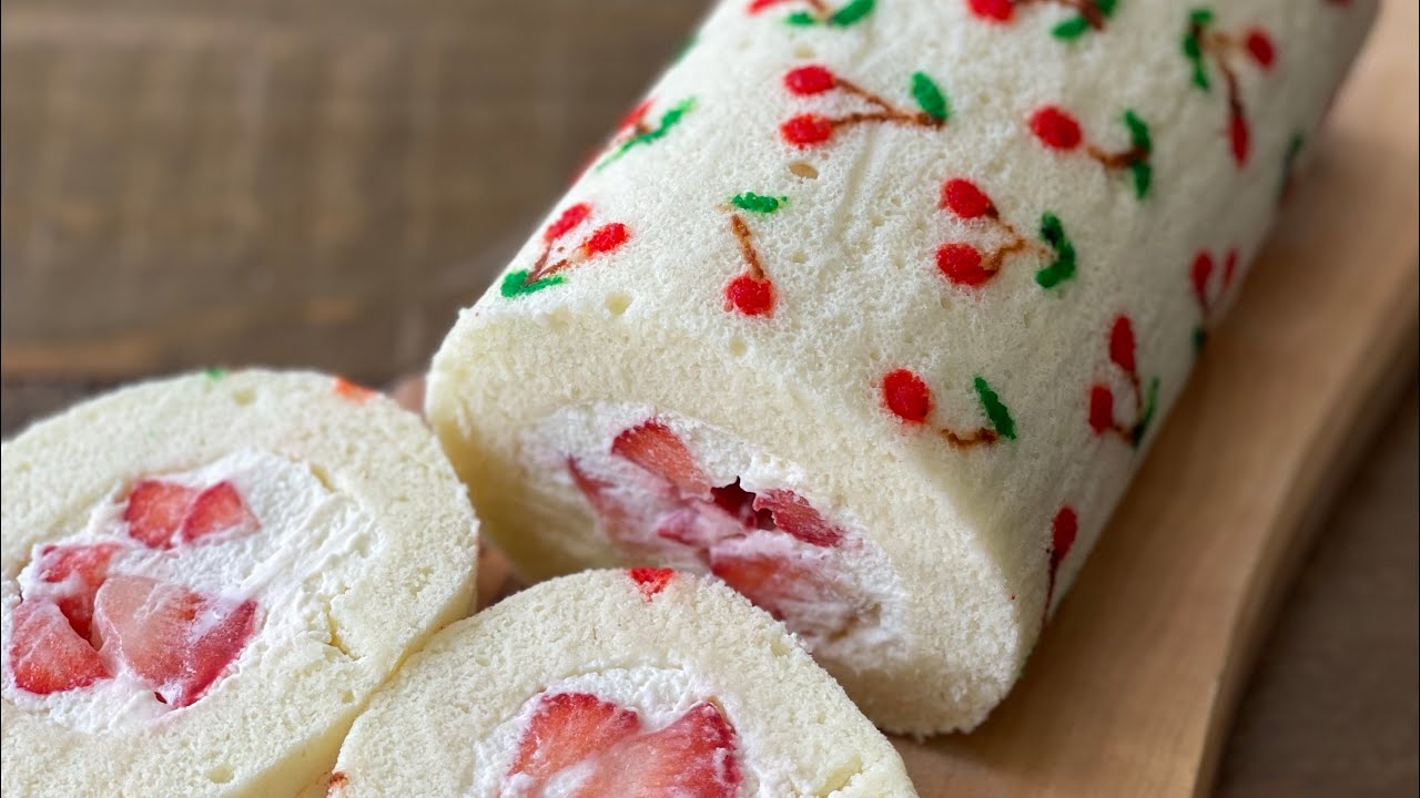 Cherry cake roll - tutorial