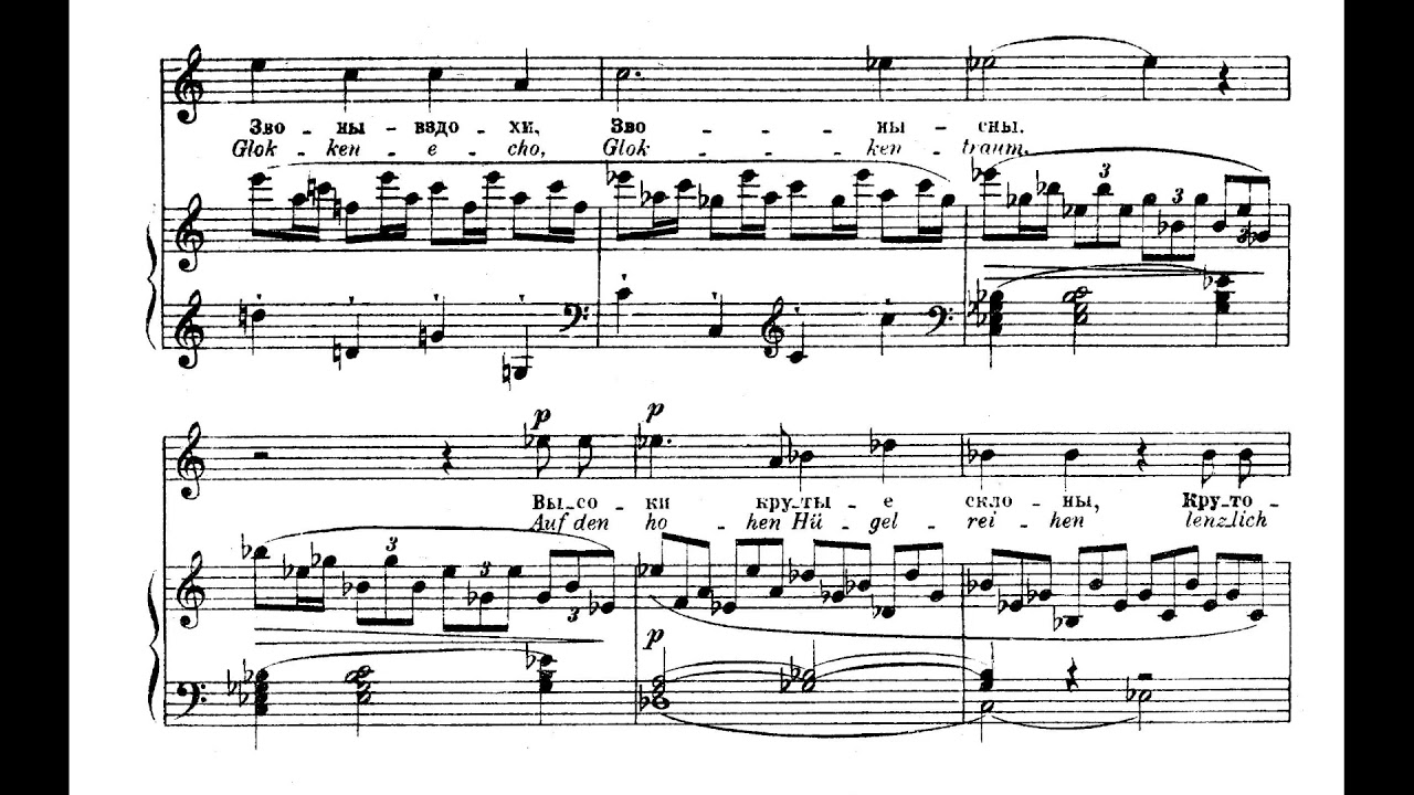 Igor Stravinsky - Two Melodies of Gorodetsky [with score]