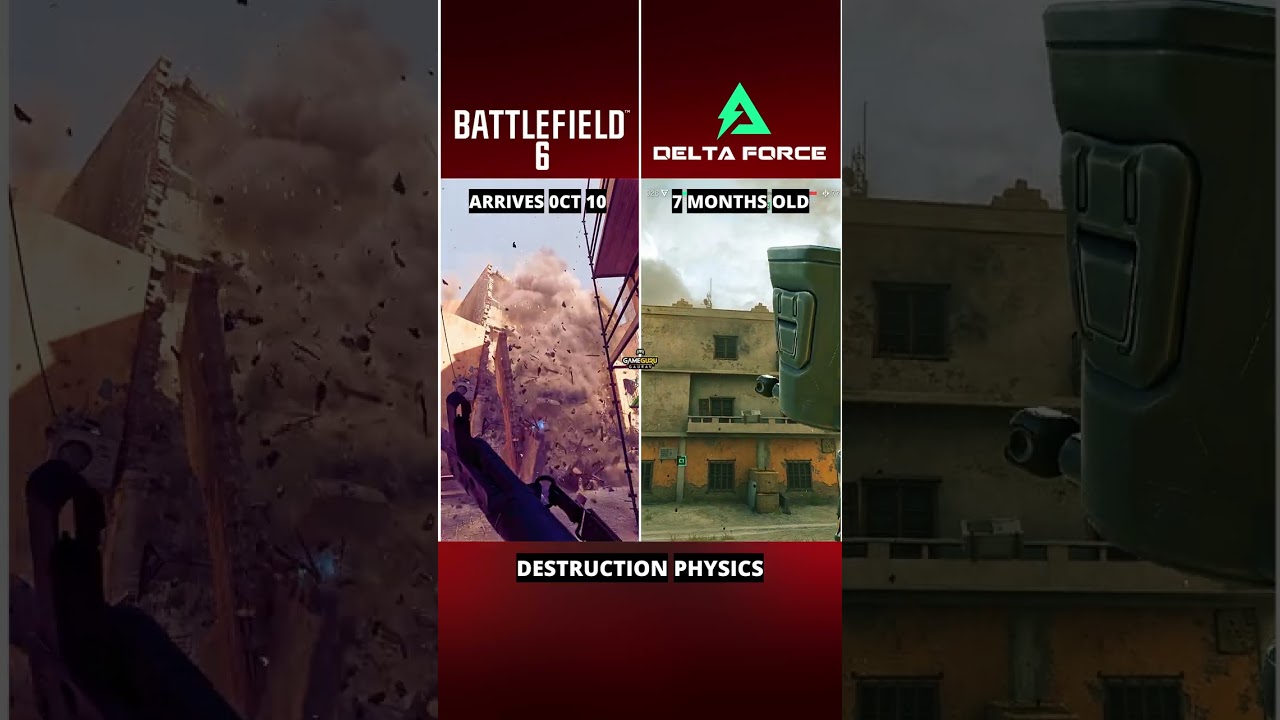 BATTLEFIELD 6 VS DELTA FORCE COMPARISON | DESTRUCTION PHYSICS TEST 1 #battlefield6 #deltaforce