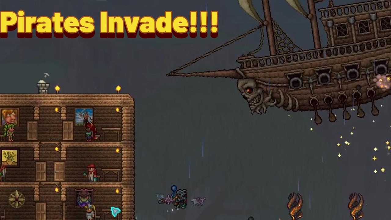 Pirates invade!!! | Terraria Ep 9