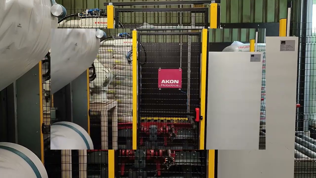 Palettenetikettierer vollautomatisch mit Roboter | AKON Robotics | Paletten effizient etikettieren