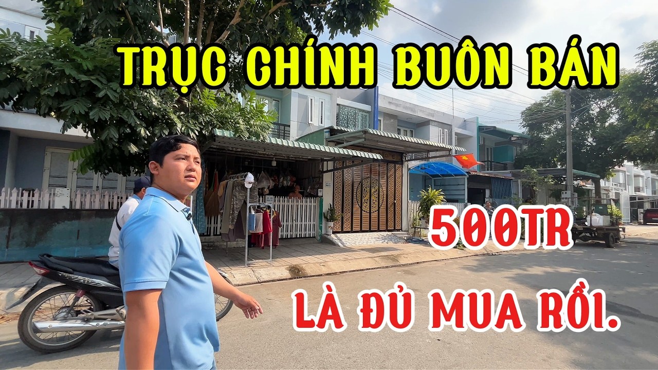 NHÀ hoàn công,mặt tiền 12m lề 3m trục chính buôn bán. có 500 chủ bán ngay.tặng nội thất sát hóc môn