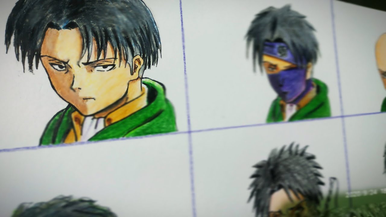 Levi Ackerman in different anime style DRAWING