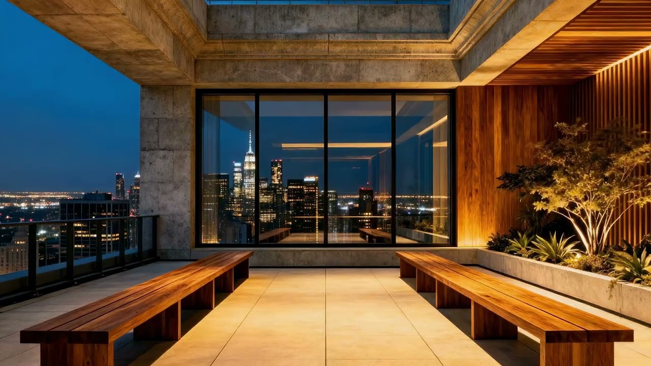 minimalist ambient || skyline || rooftop