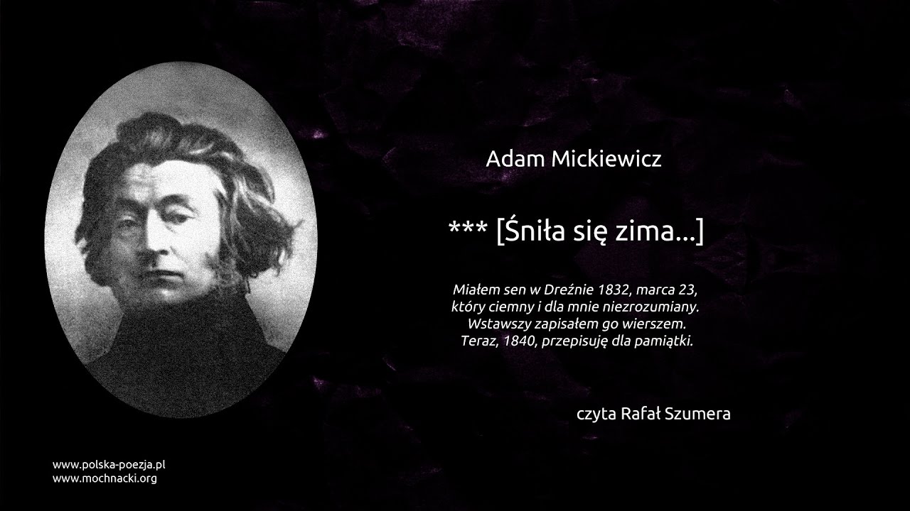 Adam Mickiewicz  - *** [Śniła się zima]