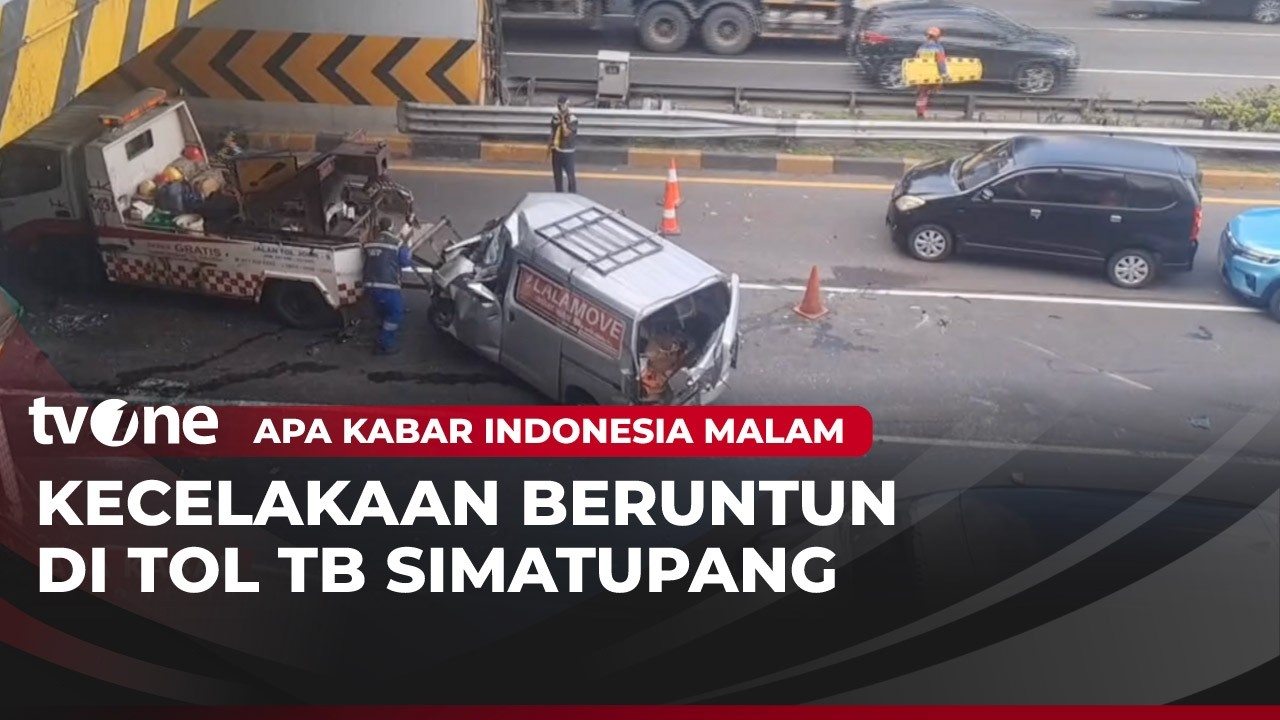 4 Kendaraan Terlibat Kecelakaan Beruntun di Tol TB Simatupang, Satu Orang Luka Parah | AKIM tvOne